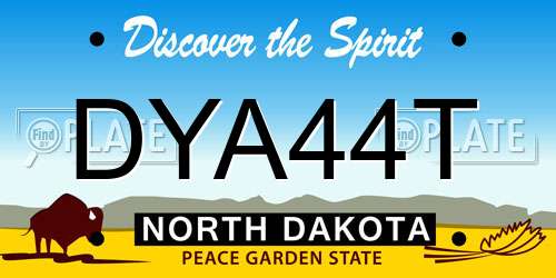 DYA44T North Dakota License Plate