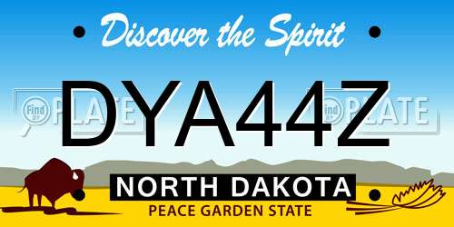 DYA44Z North Dakota License Plate