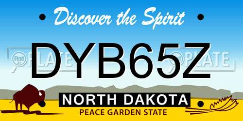 DYB65Z North Dakota License Plate