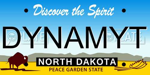 DYNAMYT North Dakota License Plate