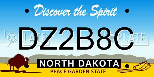 DZ2B8C North Dakota License Plate