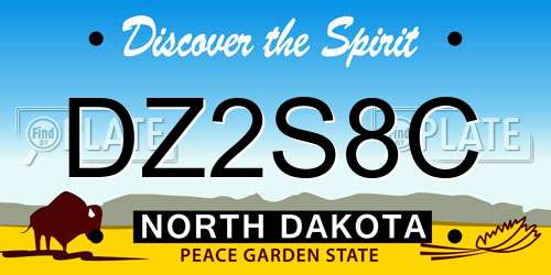 DZ2S8C North Dakota License Plate
