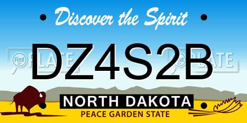 DZ4S2B North Dakota License Plate