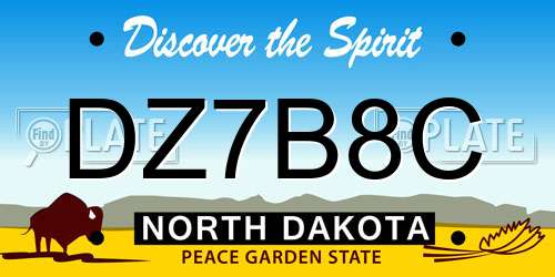 DZ7B8C North Dakota License Plate