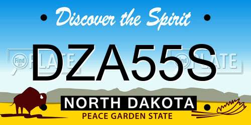 DZA55S North Dakota License Plate