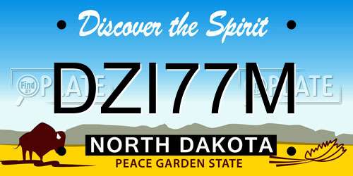 DZI77M North Dakota License Plate