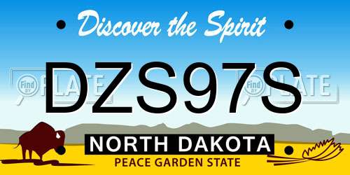 DZS97S North Dakota License Plate