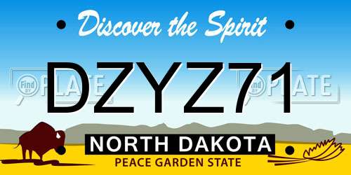 DZYZ71 North Dakota License Plate