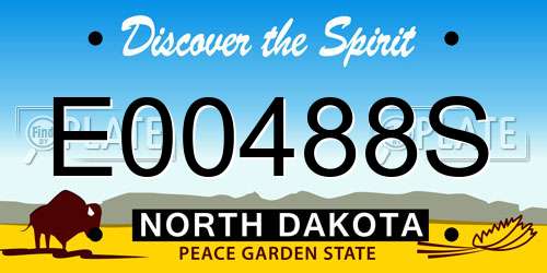 E00488S North Dakota License Plate