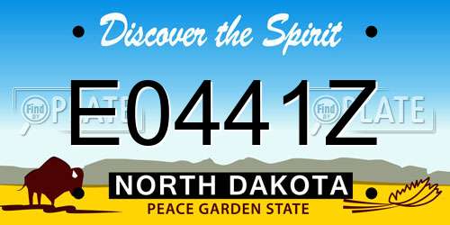 E0441Z North Dakota License Plate