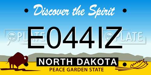 E044IZ North Dakota License Plate