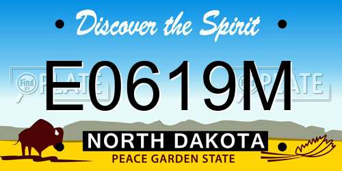 E0619M North Dakota License Plate