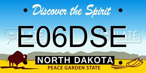 E06DSE North Dakota License Plate