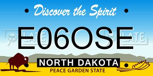 E06OSE North Dakota License Plate