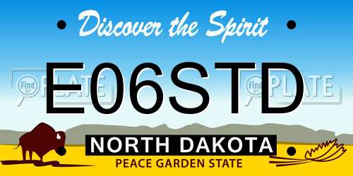 E06STD North Dakota License Plate