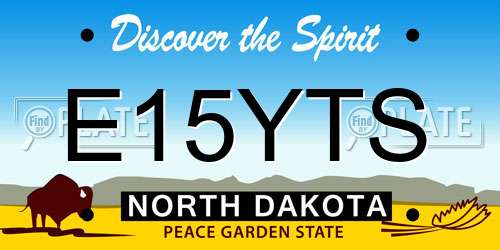 E15YTS North Dakota License Plate