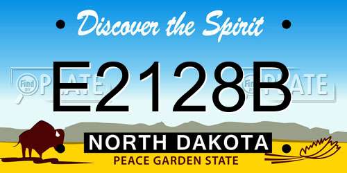 E2128B North Dakota License Plate