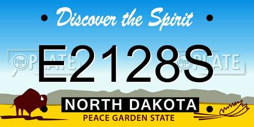 E2128S North Dakota License Plate