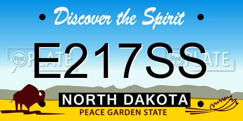 E217SS North Dakota License Plate