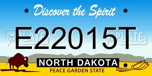 E22015T North Dakota License Plate