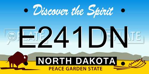 E241DN North Dakota License Plate