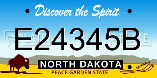 E24345B North Dakota License Plate