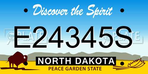 E24345S North Dakota License Plate