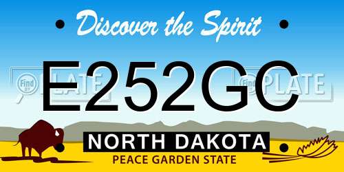 E252GC North Dakota License Plate