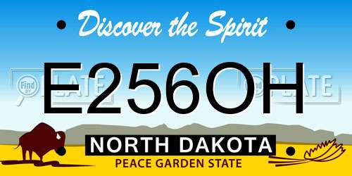 E256OH North Dakota License Plate