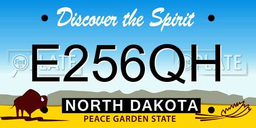 E256QH North Dakota License Plate