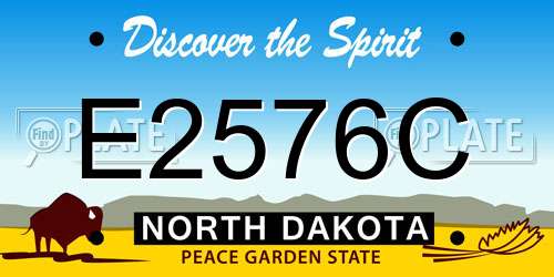 E2576C North Dakota License Plate