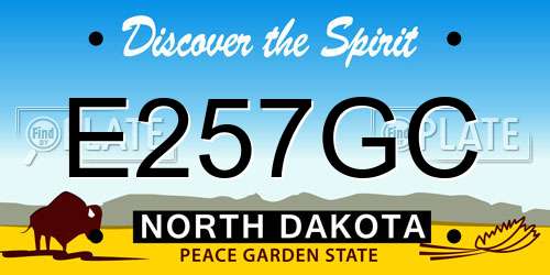 E257GC North Dakota License Plate