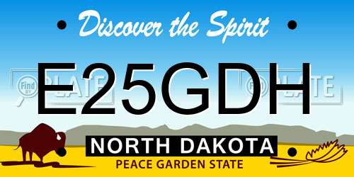 E25GDH North Dakota License Plate
