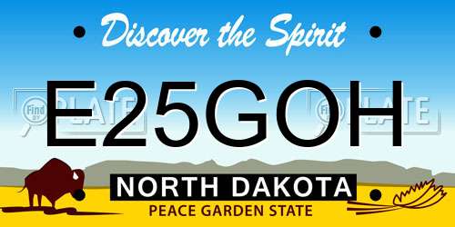 E25GOH North Dakota License Plate