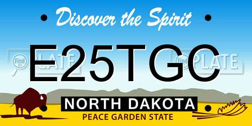 E25TGC North Dakota License Plate