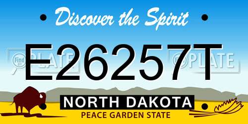 E26257T North Dakota License Plate