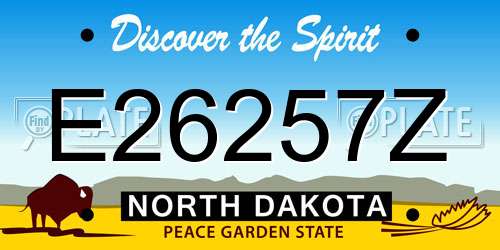 E26257Z North Dakota License Plate