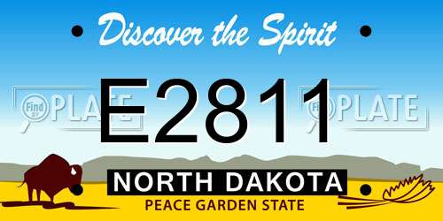 E2811 North Dakota License Plate