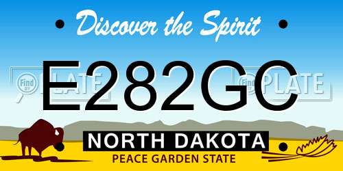E282GC North Dakota License Plate