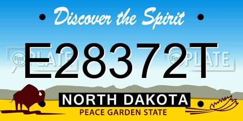 E28372T North Dakota License Plate
