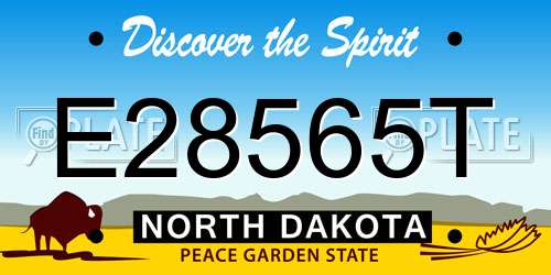 E28565T North Dakota License Plate