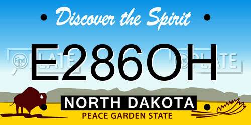 E286OH North Dakota License Plate