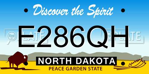 E286QH North Dakota License Plate