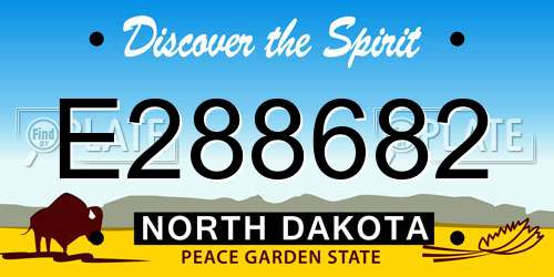 E288682 North Dakota License Plate