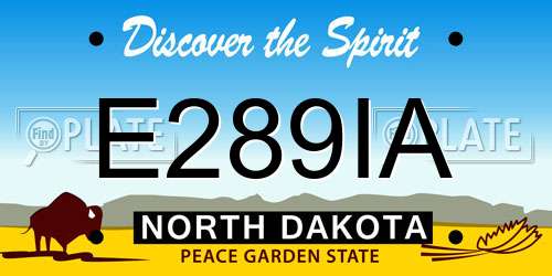 E289IA North Dakota License Plate