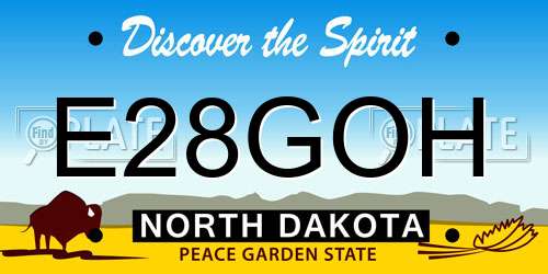 E28GOH North Dakota License Plate