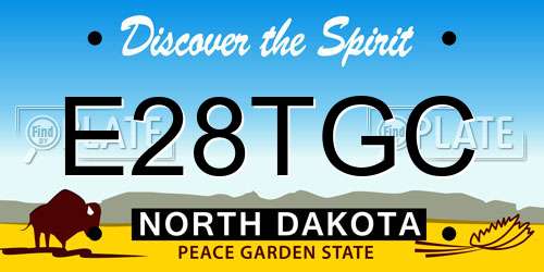 E28TGC North Dakota License Plate