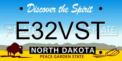 E32VST North Dakota License Plate