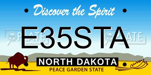 E35STA North Dakota License Plate