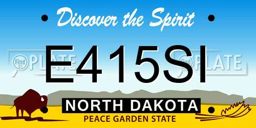E415SI North Dakota License Plate